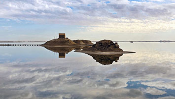 Il lago salato dell'oasi di Siwa
